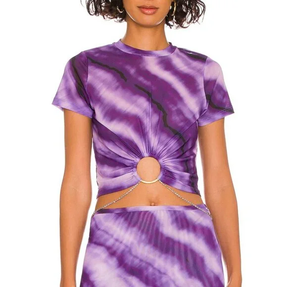 Cult Gaia x Bratz Set – Nevra Top & Meygan Skirt in Grape Dusty Dye NWT, Size XS